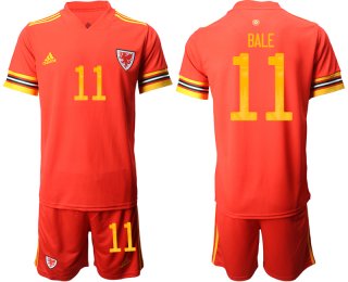 Men 2021 European Cup Welsh home red 11 Soccer Jersey