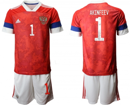 Men 2021 European Cup Russia red home 1 Soccer Jerseys