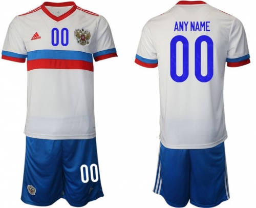 Men 2020-2021 European Cup Russia away white customized Adidas Soccer Jersey