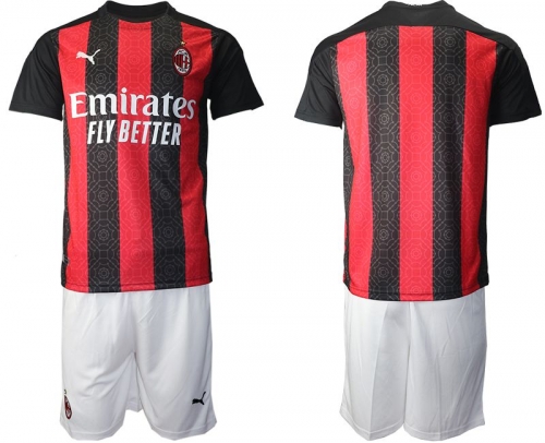 Men 2020-2021 club AC milan home red Soccer Jerseys