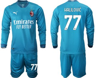 2021 Men AC milan away long sleeve 77 soccer jerseys