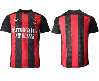 Men 2020-2021 club AC milan home aaa version red Soccer Jerseys