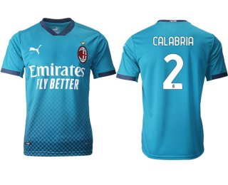 Men 2020-2021 club AC milan away aaa version 2 blue Soccer Jerseys