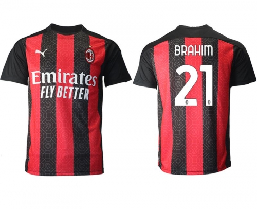 Men 2020-2021 club AC milan home aaa version 21 red Soccer Jerseys