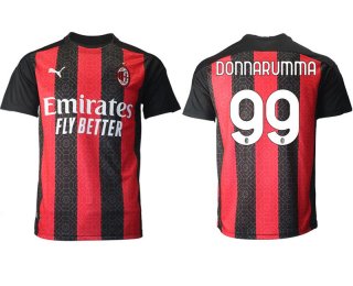 Men 2020-2021 club AC milan home aaa version 99 red Soccer Jerseys