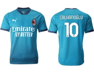 Men 2020-2021 club AC milan away aaa version 10 blue Soccer Jerseys