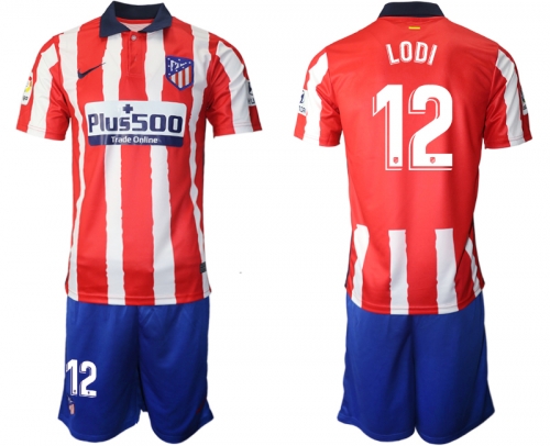 Men 2020-2021 club Atletico Madrid home 12 red Soccer Jerseys