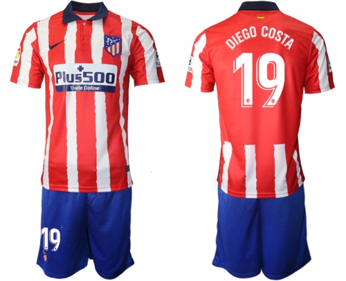 Men 2020-2021 club Atletico Madrid home 19 red Soccer Jerseys