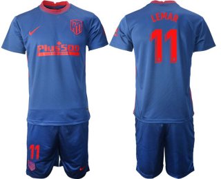 Men 2020-2021 club Atletico Madrid away 11 blue Soccer Jerseys