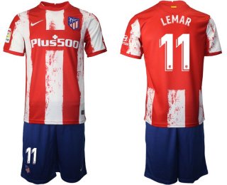 Men 2021-2022 Club Atletico Madrid home red 11 Nike Soccer Jersey