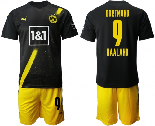 Men 2020-2021 club Borussia Dortmund away 9 black Soccer Jerseys