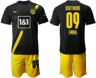 Men 2020-2021 club Borussia Dortmund away 09 black Soccer Jerseys