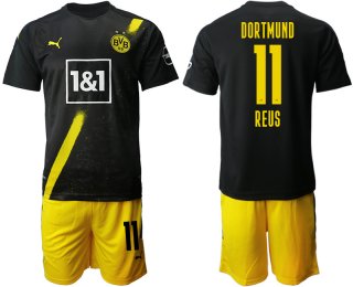 Men 2020-2021 club Borussia Dortmund away 11 black Soccer Jerseys