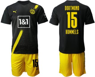 Men 2020-2021 club Borussia Dortmund away 15 black Soccer Jerseys