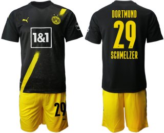 Men 2020-2021 club Borussia Dortmund away 29 black Soccer Jerseys