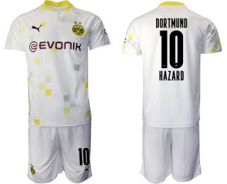 Men 2020-2021 club Borussia Dortmund Second away 10 white Soccer Jerseys