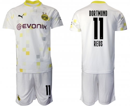 Men 2020-2021 club Borussia Dortmund Second away 11 white Soccer Jerseys