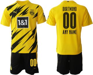 Men 2020-2021 club Borussia Dortmund home customized yellow Soccer Jerseys