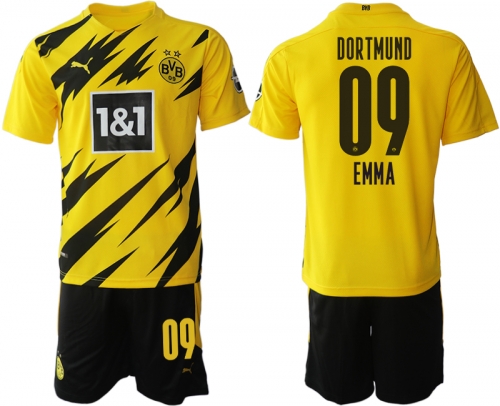 Wholesale Men 2020-2021 club Borussia Dortmund home 09 yellow Soccer Jerseys