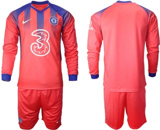 Men 2021 Chelsea away Long sleeve soccer jerseys