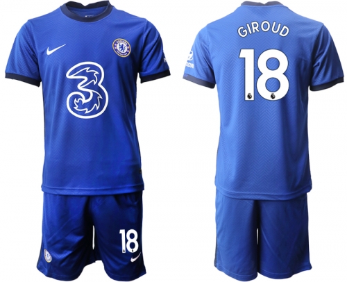 Men 2020-2021 club Chelsea home 18 blue Soccer Jerseys