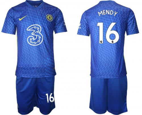 Men 2021-2022 Club Chelsea FC home blue 16 Nike Soccer Jersey