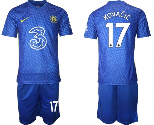 Men 2021-2022 Club Chelsea FC home blue 17 Nike Soccer Jersey