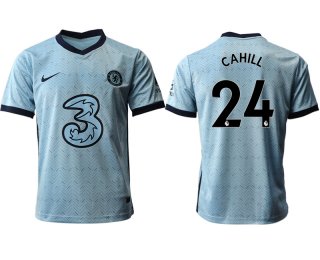 Men 2020-2021 club Chelsea away aaa version 24 Light blue Soccer Jerseys