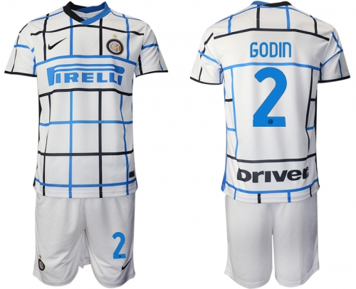 Men 2020-2021 club Inter milan away 2 white Soccer Jerseys