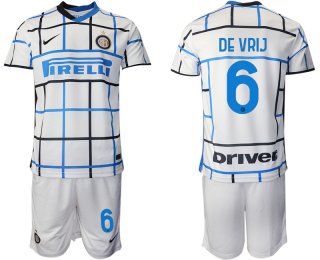 Men 2020-2021 club Inter milan away 6 white Soccer Jerseys