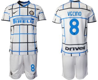 Men 2020-2021 club Inter milan away 8 white Soccer Jerseys