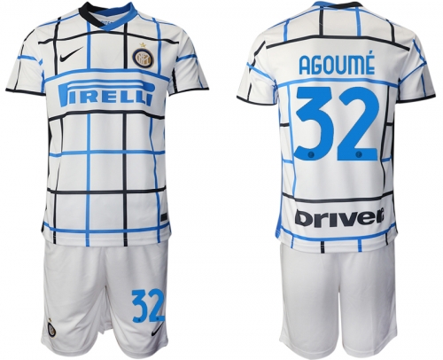 Men 2020-2021 club Inter milan away 32 white Soccer Jerseys