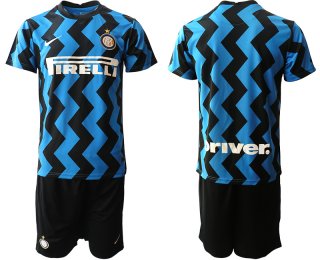 Men 2020-2021 club Inter milan home blank blue Soccer Jerseys