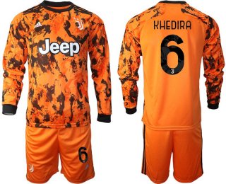 Men 2020-2021 club Juventus away long sleeves 6 orange Soccer Jerseys