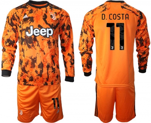 Men 2020-2021 club Juventus away long sleeves 11 orange Soccer Jerseys