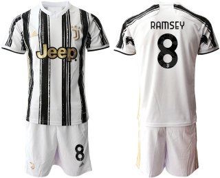 Men 2020-2021 club Juventus home 8 white black Soccer Jerseys