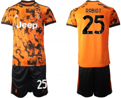 Men 2020-2021 club Juventus Second away 25 orange Soccer Jerseys