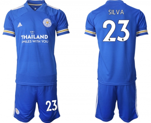 Men 2020-2021 club Leicester City home 23 blue Soccer Jerseys