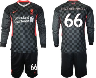 Men 2021 Liverpool away long sleeves 66 soccer jerseys