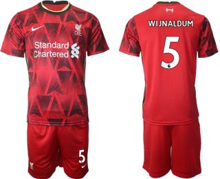 Men 2021-2022 Club Liverpool home red 5 Nike Soccer Jersey