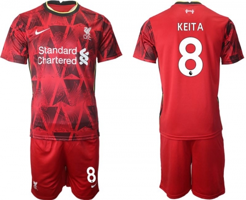 Men 2021-2022 Club Liverpool home red 8 Nike Soccer Jersey