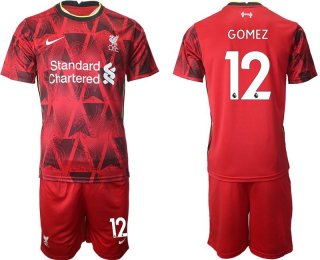 Men 2021-2022 Club Liverpool home red 12 Nike Soccer Jersey