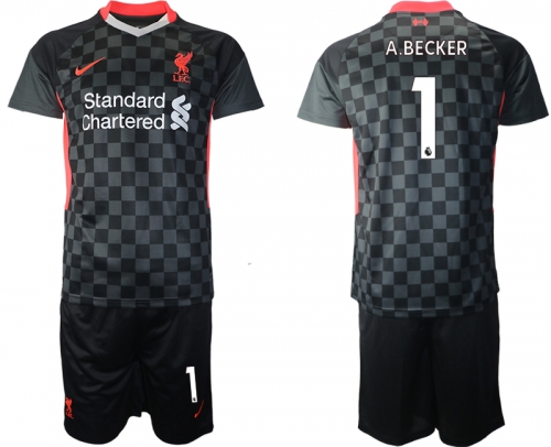 Men 2020-2021 club Liverpool Second away 1 black Soccer Jerseys