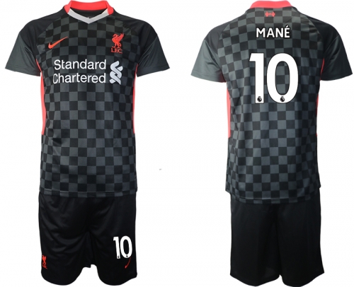 Men 2020-2021 club Liverpool Second away 10 black Soccer Jerseys