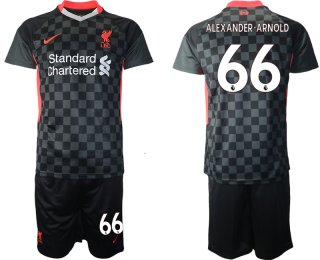 Men 2020-2021 club Liverpool Second away 66 black Soccer Jerseys