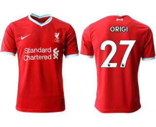 Men 2020-2021 club Liverpool home aaa version 27 red Soccer Jerseys