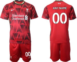 Men 2021-2022 Club Liverpool home red customized Nike Soccer Jersey