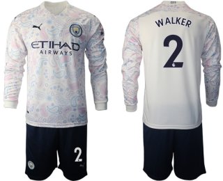 2021 Men Manchester city away long sleeve 2 soccer jerseys