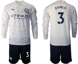 2021 Men Manchester city away long sleeve 3 soccer jerseys