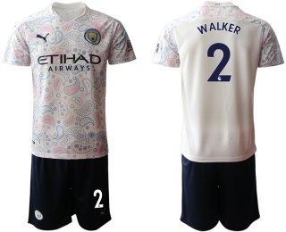 Men 2020-2021 club Manchester City away 2 white Soccer Jerseys